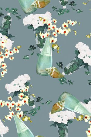 花卉印花华亿平台图片