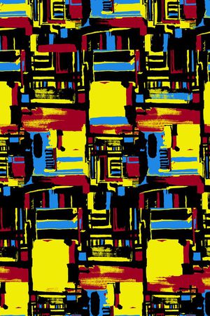 不规则几何印花华亿平台图片