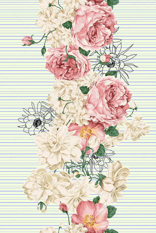 线描花印花华亿平台图片