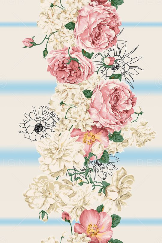 线描花印花华亿平台图片