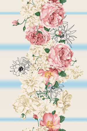 线描花印花华亿平台图片