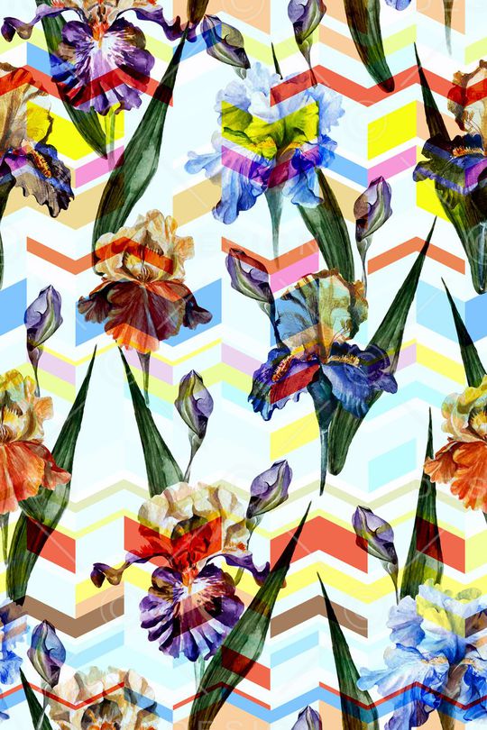 潮流时尚印花华亿平台图片