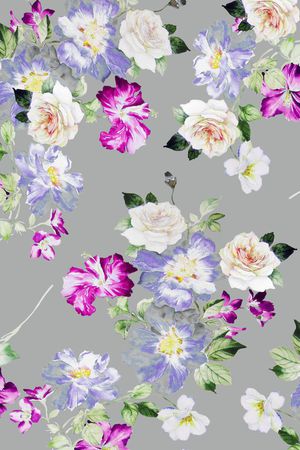 清爽时尚女装花卉印花华亿平台图片