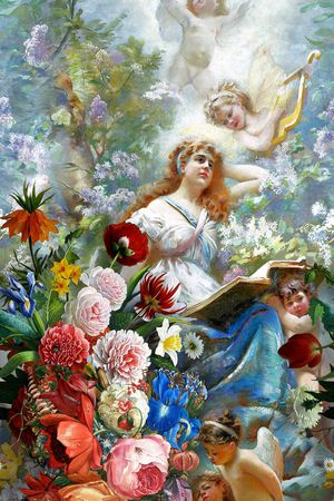 花卉印花华亿平台图片