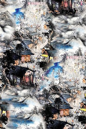 中国风印花华亿平台图片