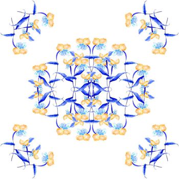 636731-清新花卉方巾亮N