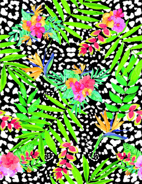 flowers印花华亿平台图片