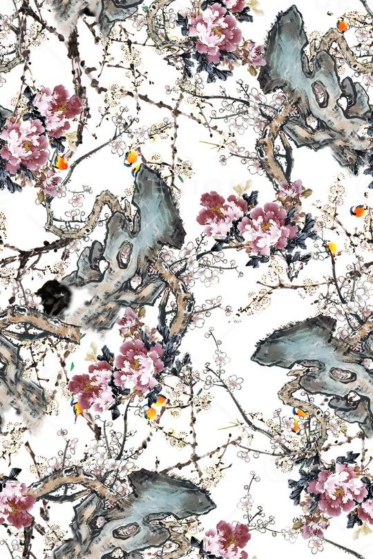 花卉印花华亿平台图片