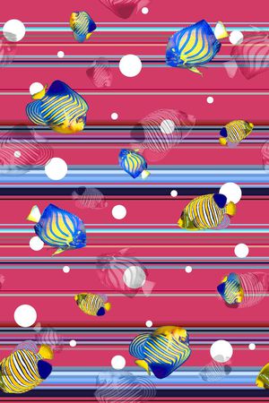 抽象手绘满版时尚波点印花华亿平台图片