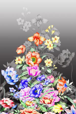 连衣裙印花华亿平台图片