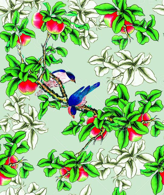 中国风印花华亿平台图片