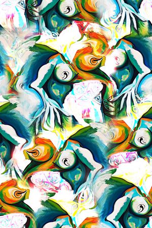 感悟抽象印花华亿平台图片