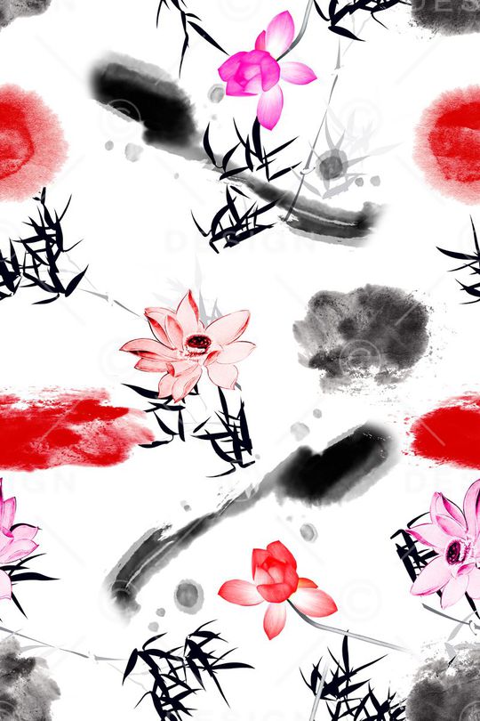 中国风印花华亿平台图片