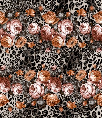 636903-豹纹与花卉的组合-1