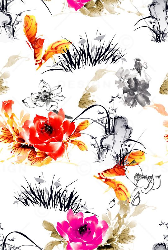 中国风印花华亿平台图片