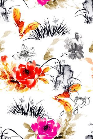 中国风印花华亿平台图片