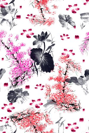 中国风印花华亿平台图片