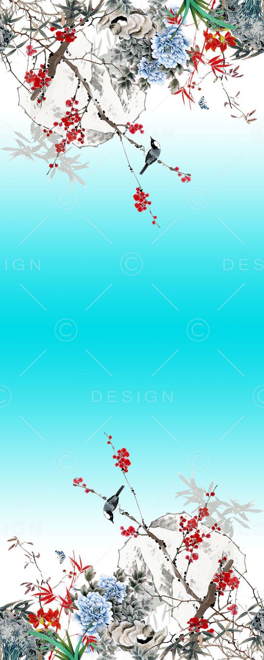 花鸟印花华亿平台图片