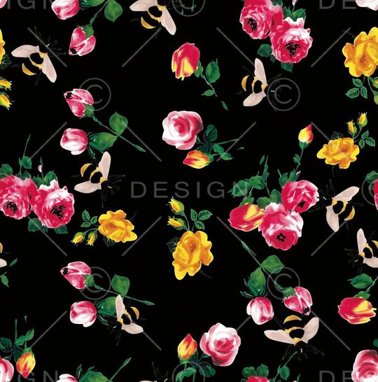 玫瑰花印花华亿平台图片