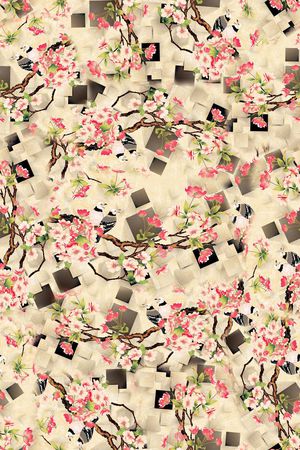 四方连续印花华亿平台图片