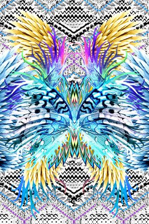 蝴蝶印花华亿平台图片