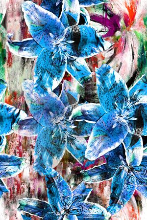 手绘花印花华亿平台图片