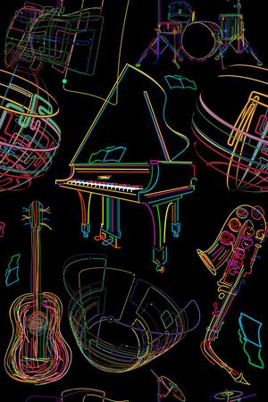 音乐符号印花华亿平台图片