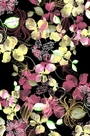 黑底印花华亿平台图片