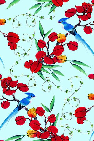 中国风印花华亿平台图片