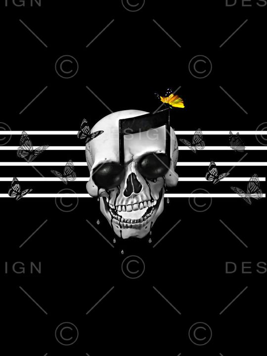 骷髅头印花华亿平台图片