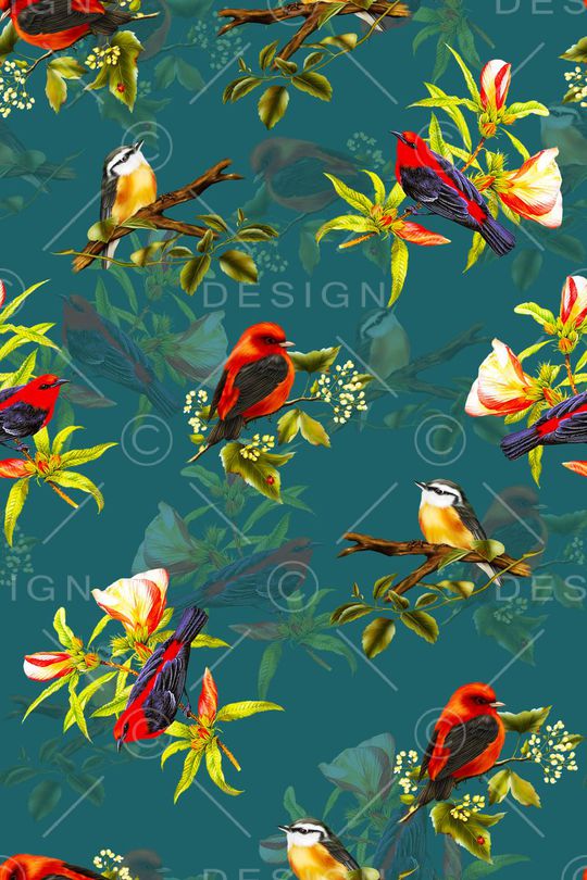 花枝叶子印花华亿平台图片