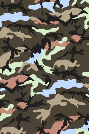 军装迷彩印花华亿平台图片