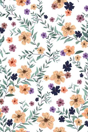 水彩花卉印花华亿平台图片