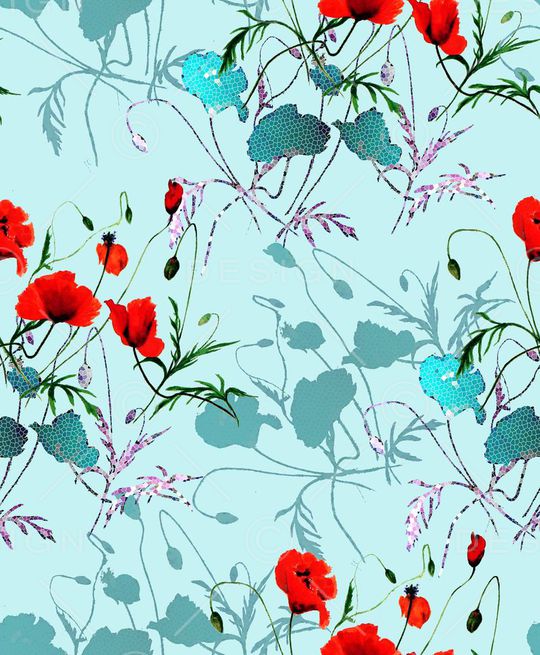 花卉印花华亿平台图片