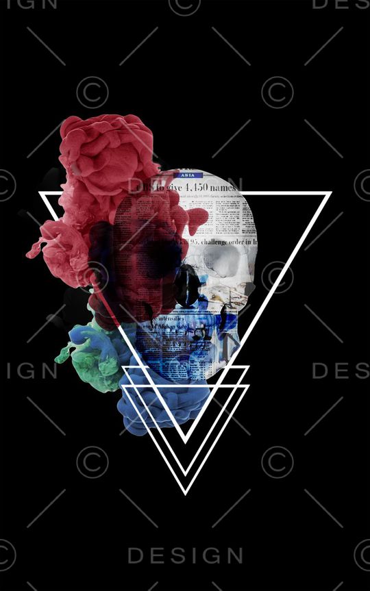 骷髅头印花华亿平台图片