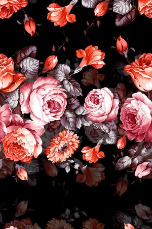 玫瑰花印花华亿平台图片