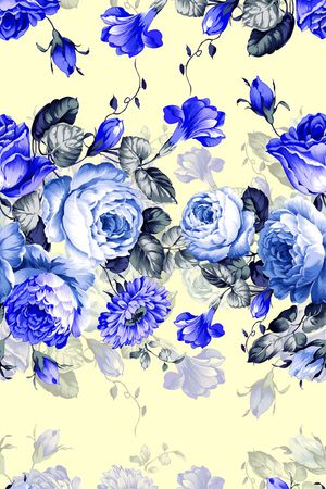 玫瑰花印花华亿平台图片