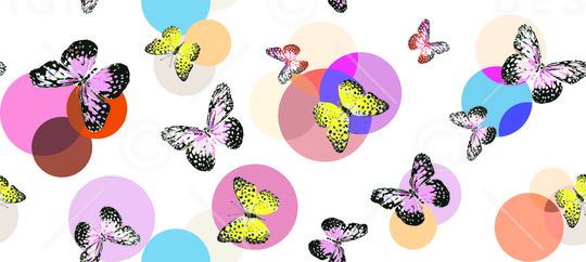 彩色圆印花华亿平台图片