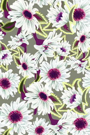 水彩花卉印花华亿平台图片