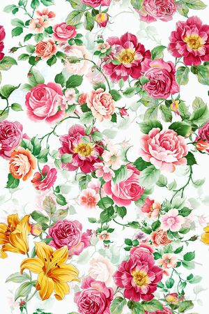 花卉印花华亿平台图片