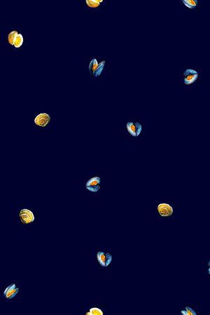 海洋生物、贝壳、手绘、男装衬衫印花华亿平台图片