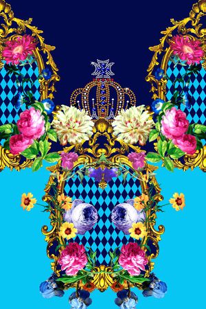 花卉印花华亿平台图片