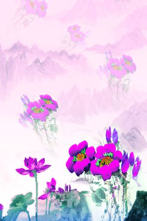 中国风定位花印花华亿平台图片