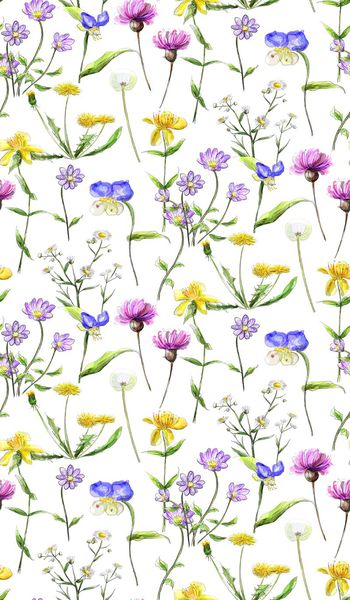 637719-手绘清新水彩田园花卉--2