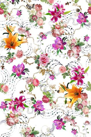 花卉印花华亿平台图片