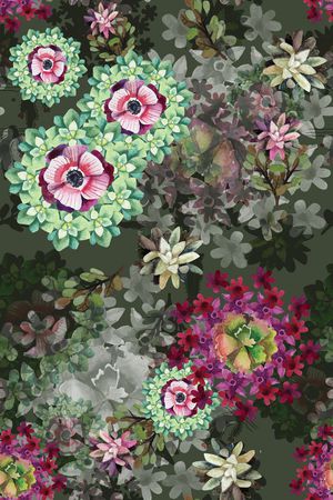 L.D~花卉印花华亿平台图片