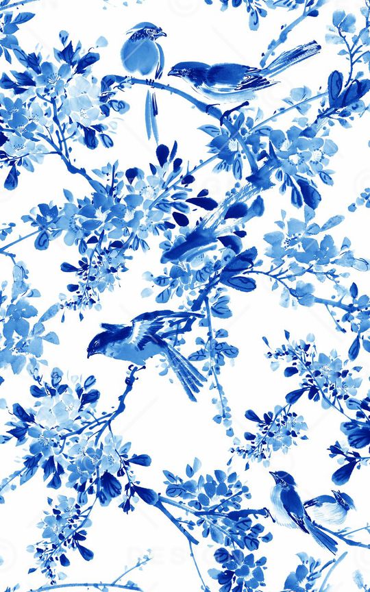 工笔画印花华亿平台图片