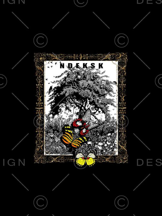 抽象树印花华亿平台图片