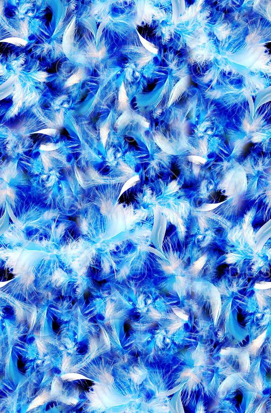 时尚抽象羽毛数码印花印花华亿平台图片