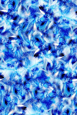 时尚抽象羽毛数码印花印花华亿平台图片